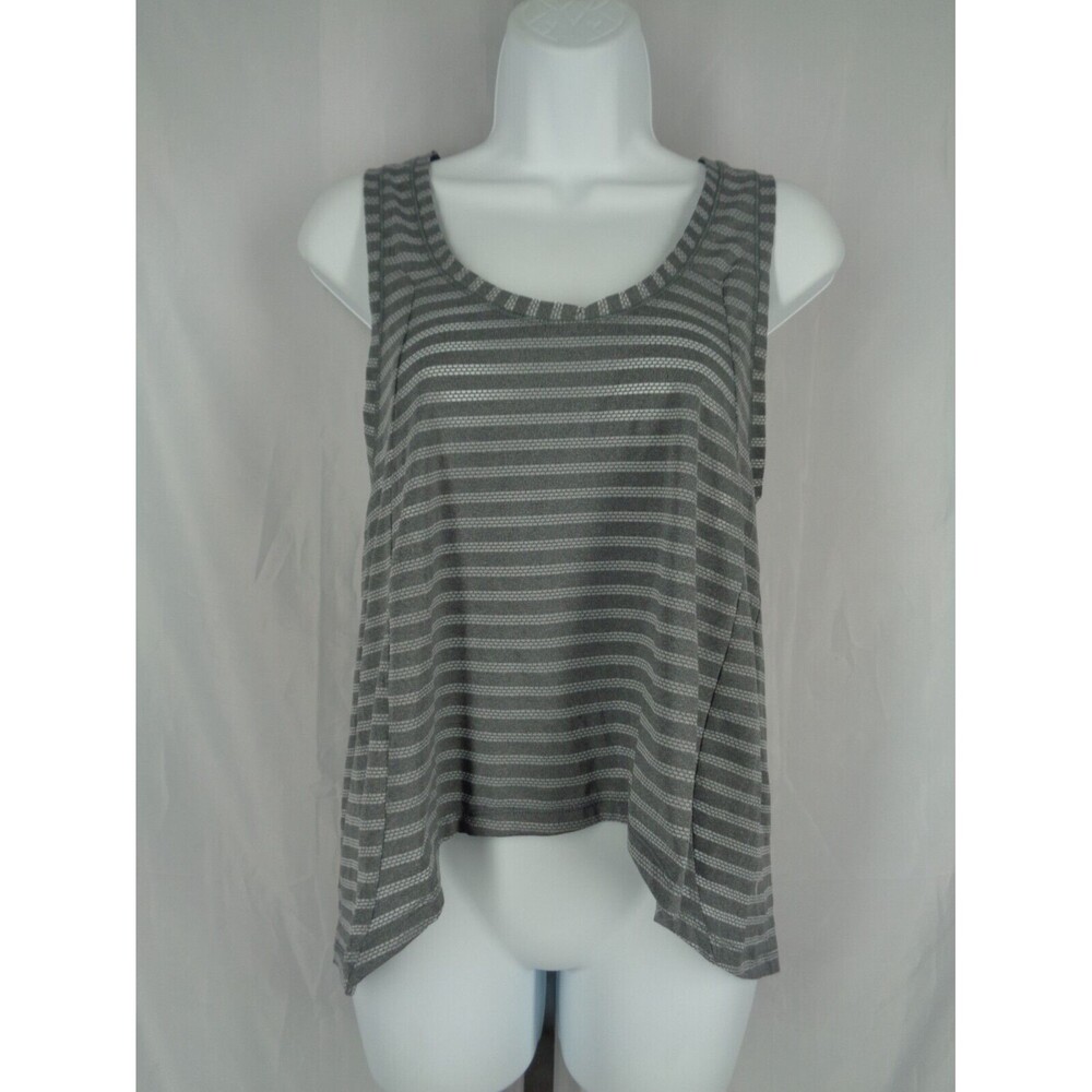 Zyia Active Gray Nimbus Split Back Tank Top Size Small New